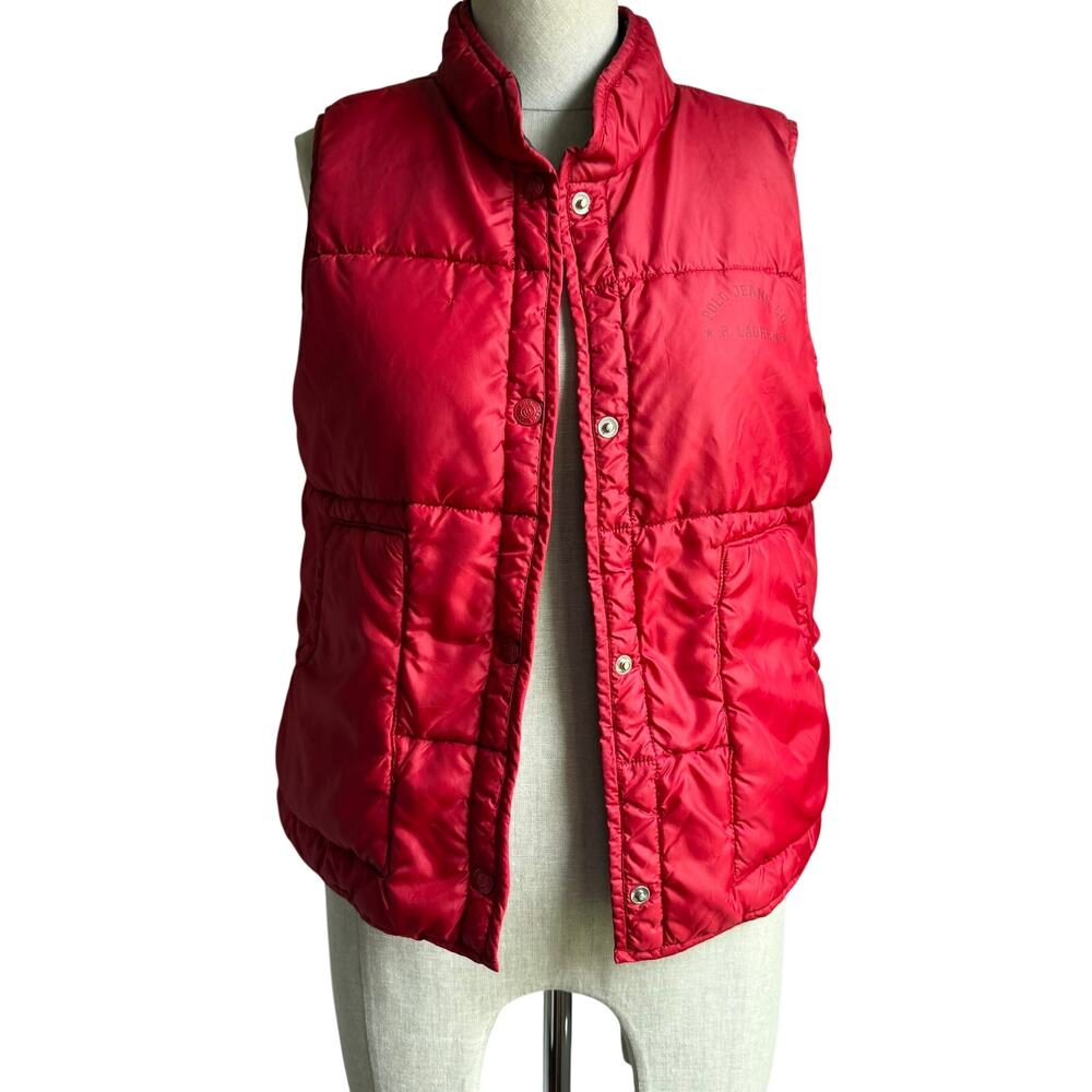 Polo Jeans Co Ralph Lauren Red Puffer Vest Women’s Medium 90s Y2K